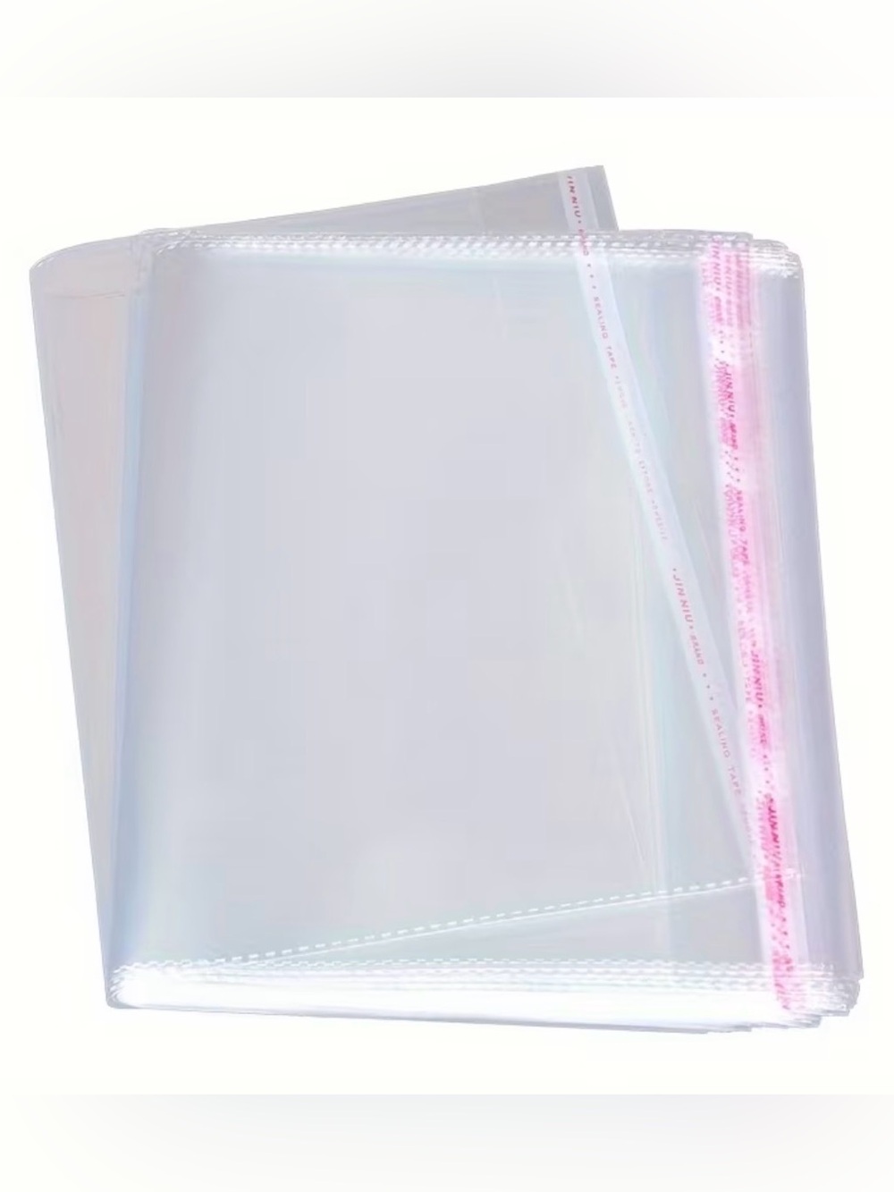 50pc Large 12”x15” Clear Cellophane Bags with Adhesive Seal